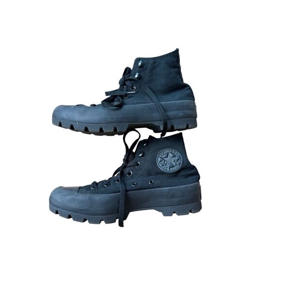 Converse All Star Womens All Black Chuck Taylor High Top Lugged Sneakers Size 7 - Picture 7 of 15